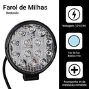 Kit com 10 Faróis de Milha Off-Road 14 LEDs Redondo - 42W de Potência