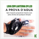Luvas Com LED Ajustável Lanterna Para Reparos ou Atividades Noturnas Kaucenter