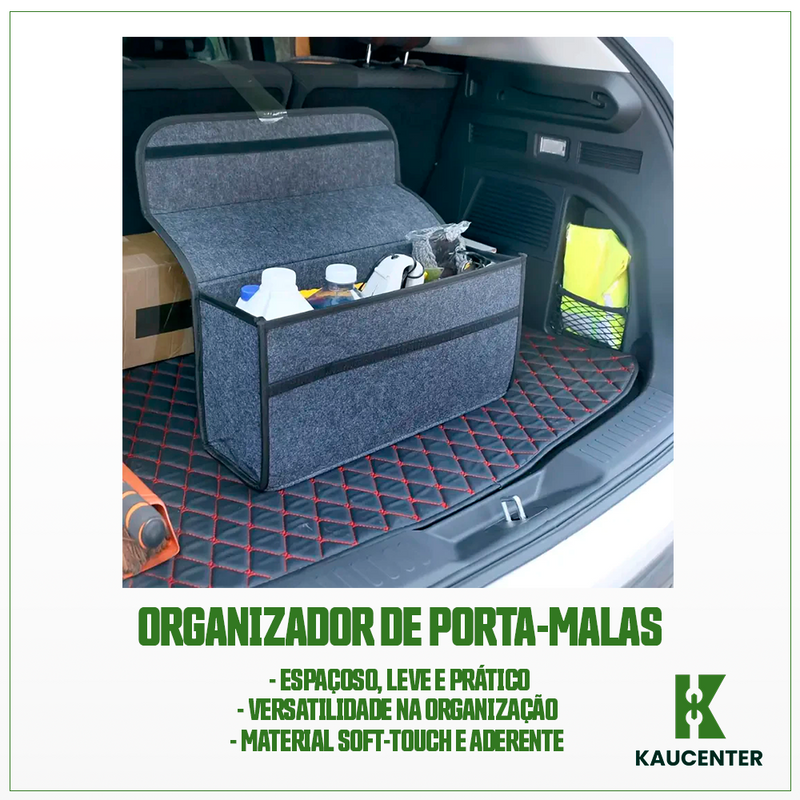 Organizador de Porta-malas Kaucenter - Chega de bagunça no seu veículo!