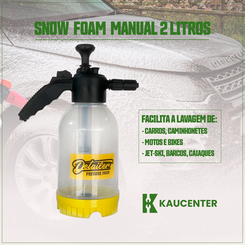 Snow Foam Manual Lavagem Carro Moto Jet com Espuma