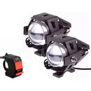 Mini Par de Farol Auxiliar de Milha LED U7/U5 Alta Potência para Moto