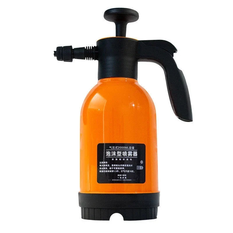 Pulverizador de Espuma Manual 2L- Pulverizador de Espuma Doméstico C/3 bicos p/lavagem de carro, limpeza