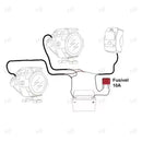 Mini Par de Farol Auxiliar de Milha LED U7/U5 Alta Potência para Moto