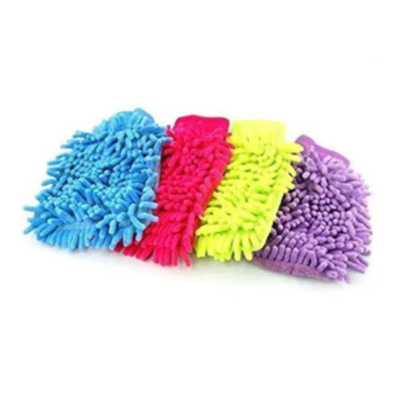 Kit 2 Luvas de Microfibra Multifuncional Superfina para Limpeza Lavagem de Carro Toalha de Limpeza Luva de Microfibra