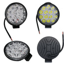 Kit com 10 Faróis de Milha Off-Road 14 LEDs Redondo - 42W de Potência