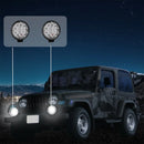 Kit com 10 Faróis de Milha Off-Road 14 LEDs Redondo - 42W de Potência