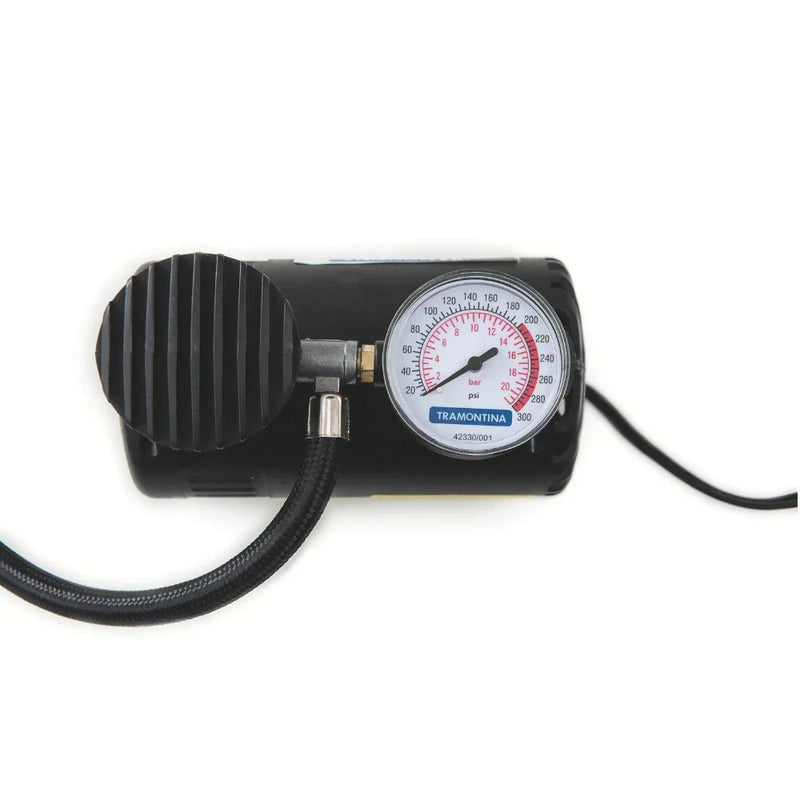 Compressor de ar portátil p/ carro 300psi 50W 12V Tramontina